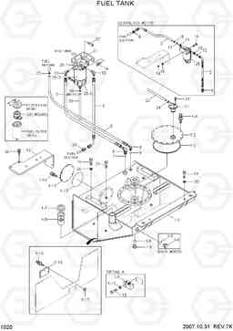 1020 FUEL TANK HL740TM-7, Hyundai