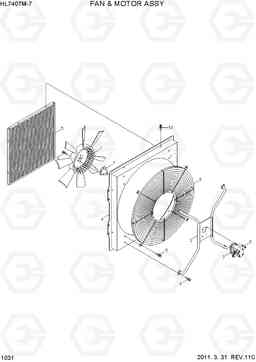 1031 FAN & MOTOR ASSY HL740TM-7, Hyundai