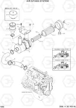 1050 AIR INTAKE SYSTEM HL740TM-7, Hyundai