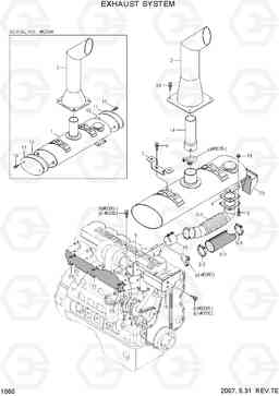 1060 EXHAUST SYSTEM HL740TM-7, Hyundai