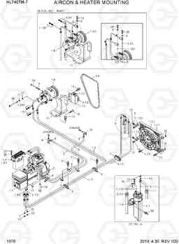 1070 AIRCON & HEATER MOUNTING HL740TM-7, Hyundai