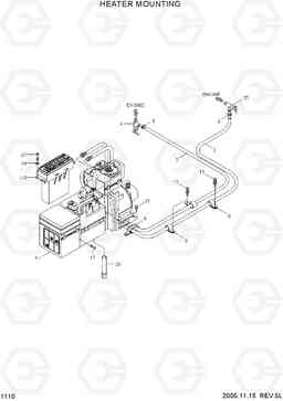 1110 HEATER MOUNTING HL740TM-7, Hyundai