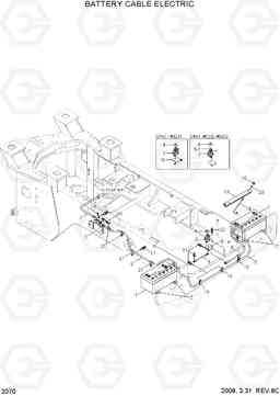 2070 BATTERY CABLE ELECTRIC HL740TM-7, Hyundai