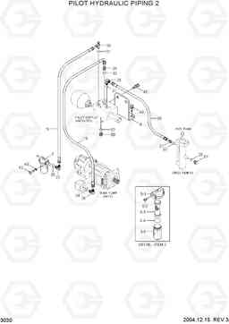 3030 PILOT HYDRAULIC PIPING 2 HL740TM-7, Hyundai