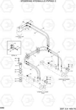 3060 STEERING HYDRAULIC PIPING 2 HL740TM-7, Hyundai