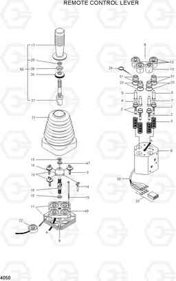4050 REMOTE CONTROL LEVER HL740TM-7, Hyundai