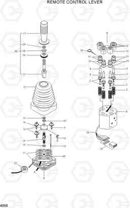 4050 REMOTE CONTROL LEVER HL740TM-7, Hyundai