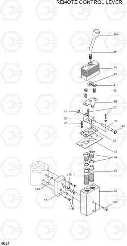 4051 REMOTE CONTROL LEVER HL740TM-7, Hyundai