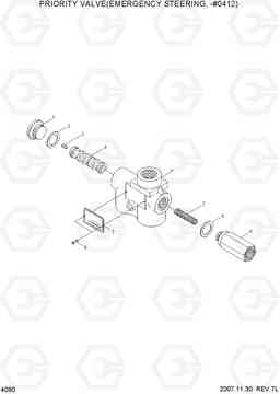 4090 PRIORITY VALVE(EMER STEERING,-#0412) HL740TM-7, Hyundai