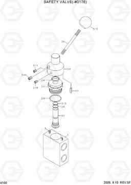 4100 SAFETY VALVE(-#0176) HL740TM-7, Hyundai