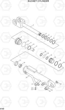 4140 BUCKET CYLINDER HL740TM-7, Hyundai