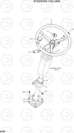 5160 STEERING COLUMN HL740TM-7, Hyundai