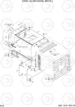 5215 COWL 2(LOW NOISE, #0218-) HL740TM-7, Hyundai