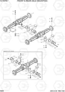 6020 FRONT & REAR AXLE MOUNTING HL740TM-7, Hyundai