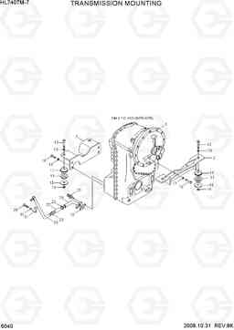 6040 TRANSMISSION MOUNTING HL740TM-7, Hyundai