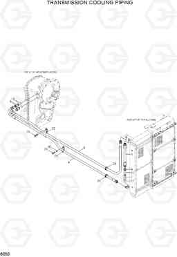 6050 TRANSMISSION COOLING PIPING HL740TM-7, Hyundai