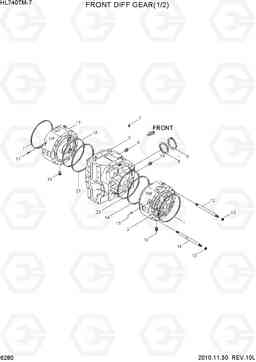 6280 FRONT DIFF GEAR(1/2) HL740TM-7, Hyundai