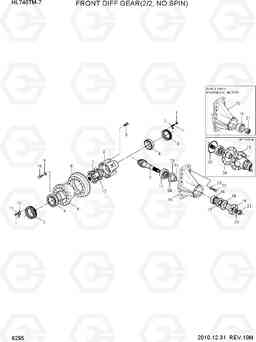 6295 FRONT DIFF GEAR(2/2, NO SPIN) HL740TM-7, Hyundai