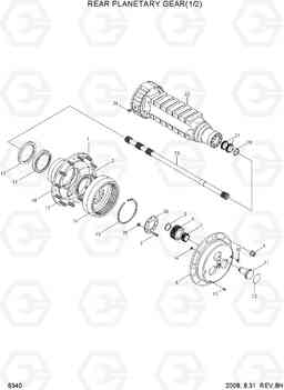 6340 REAR PLANETARY GEAR(1/2) HL740TM-7, Hyundai