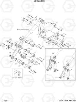 7020 LINK ASSY HL740TM-7, Hyundai