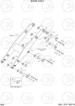 7030 BOOM ASSY HL740TM-7, Hyundai