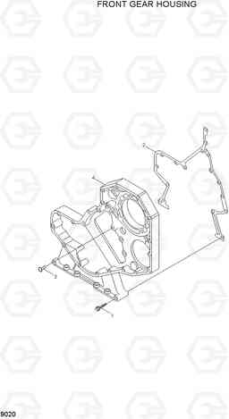 9020 FRONT GEAR HOUSING HL740TM-7, Hyundai