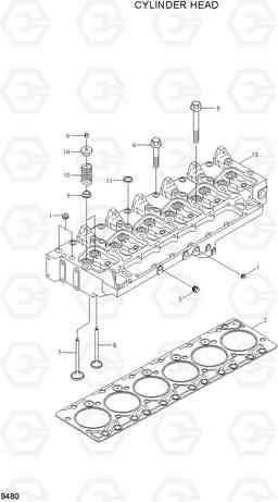 9480 CYLINDER HEAD HL740TM-7, Hyundai