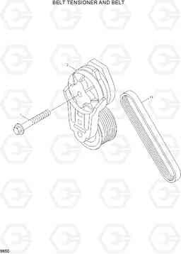 9650 BELT TENSIONER AND BELT HL740TM-7, Hyundai