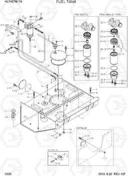 1020 FUEL TANK HL740TM-7A, Hyundai