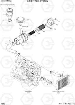 1050 AIR INTAKE SYSTEM HL740TM-7A, Hyundai