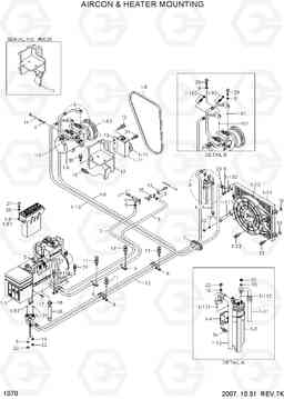 1070 AIRCON & HEATER MOUNTING HL740TM-7A, Hyundai