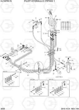 3020 PILOT HYDRAULIC PIPING 1 HL740TM-7A, Hyundai