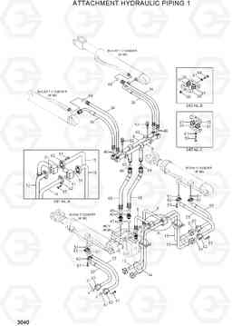 3040 ATTACHMENT HYDRAULIC PIPING 1 HL740TM-7A, Hyundai