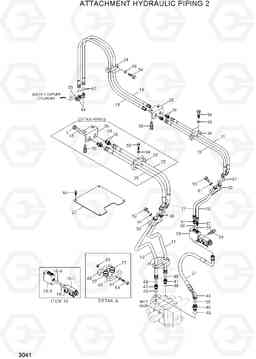 3041 ATTACHMENT HYDRAULIC PIPING 2 HL740TM-7A, Hyundai