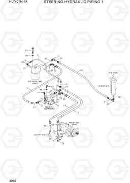 3050 STEERING HYDRAULIC PIPING 1 HL740TM-7A, Hyundai