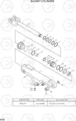 4140 BUCKET CYLINDER HL740TM-7A, Hyundai