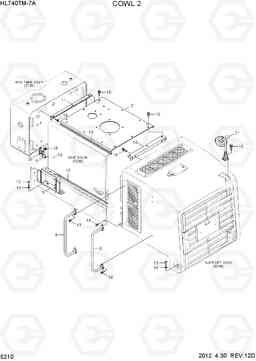 5210 COWL 2 HL740TM-7A, Hyundai