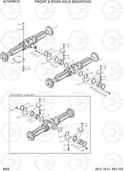 6020 FRONT & REAR AXLE MOUNTING HL740TM-7A, Hyundai