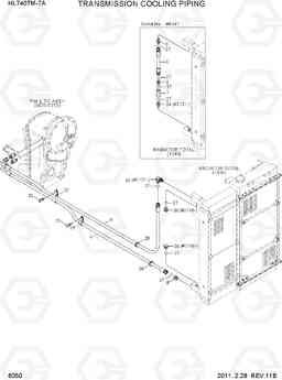 6050 TRANSMISSION COOLING PIPING HL740TM-7A, Hyundai