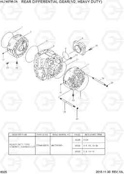 6325 REAR DIFFERENTIAL GEAR(1/2, HEAVY DUTY) HL740TM-7A, Hyundai