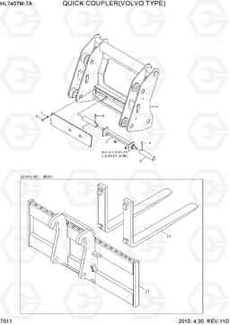 7011 QUICK COUPLER(VOLVO TYPE) HL740TM-7A, Hyundai