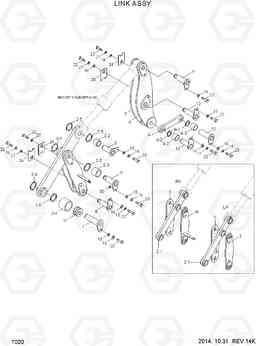 7020 LINK ASSY HL740TM-7A, Hyundai