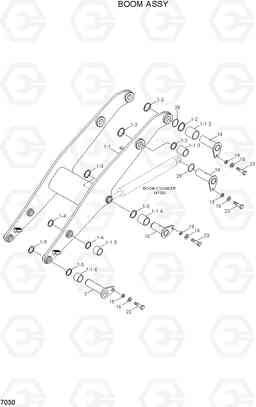 7030 BOOM ASSY HL740TM-7A, Hyundai