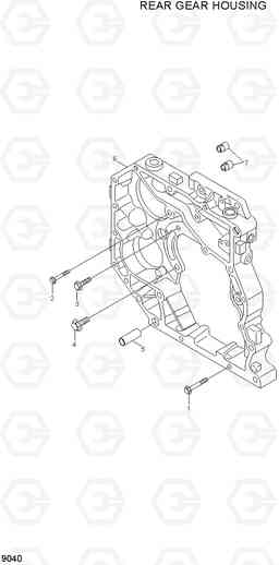 9040 REAR GEAR HOUSING HL740TM-7A, Hyundai