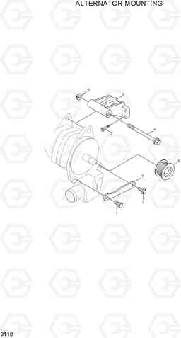 9110 ALTERNATOR MOUNTING HL740TM-7A, Hyundai