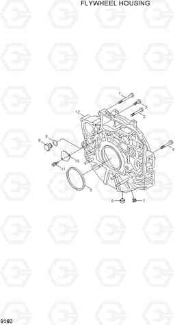 9160 FLYWHEEL HOUSING HL740TM-7A, Hyundai