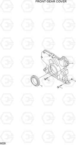 9220 FRONT GEAR COVER HL740TM-7A, Hyundai