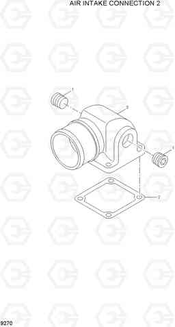 9270 AIR INTAKE CONNECTION 2 HL740TM-7A, Hyundai
