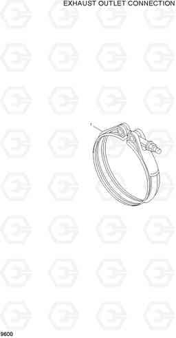9600 EXHAUST OUTLET CONNECTION HL740TM-7A, Hyundai
