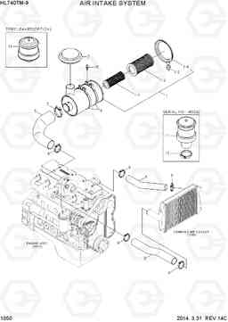 1050 AIR INTAKE SYSTEM HL740TM-9, Hyundai